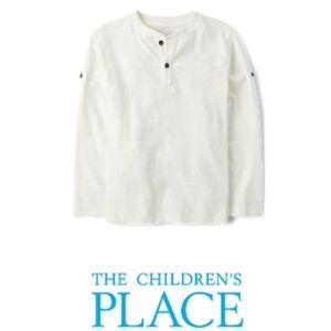 The Children's Place Ivory Long Sleeve Henley
